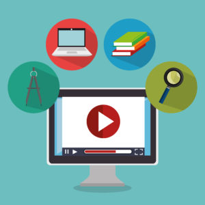 Computer screen and school images